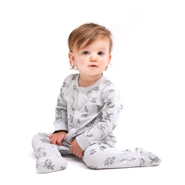 Essentials Sleep suit – Grey Burrowers | Burrow & Be