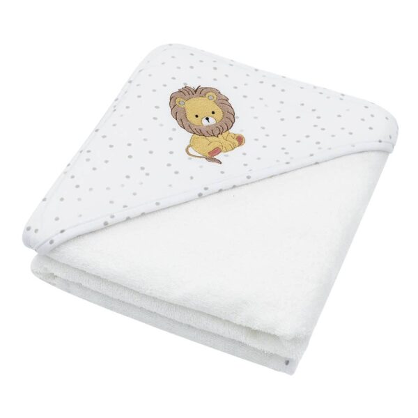 Hooded Towel – Pitter Patter Lion | Living Textiles