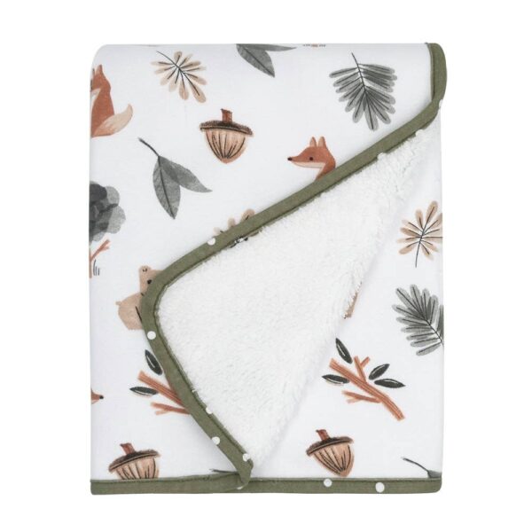 Jersey/Sherpa Pram Blanket – Forest Retreat | Living Textiles