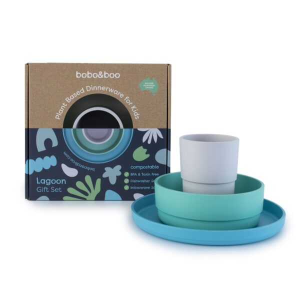 Plant-Based Dinnerware Set – Lagoon | Bobo&Boo