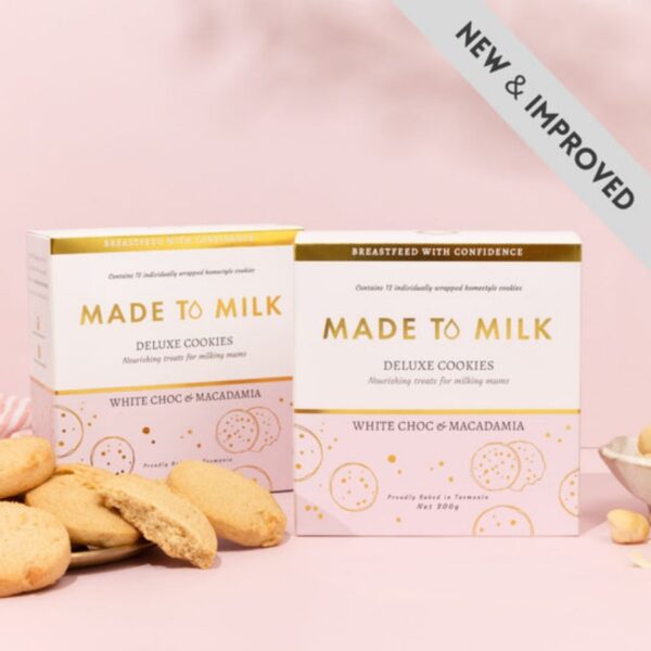 White Choc & Macadamia Nut Lactation Cookie | Made to Milk