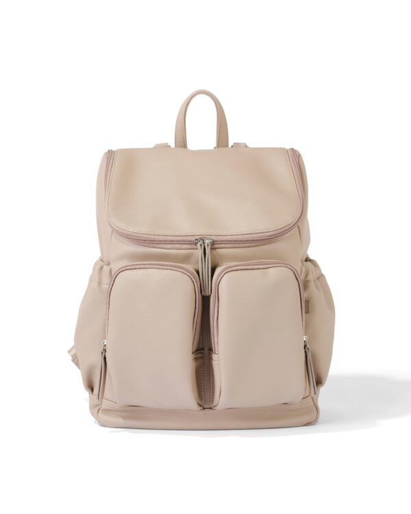 Signature Nappy Backpack – Oat Dimple Vegan  | OioiLeather