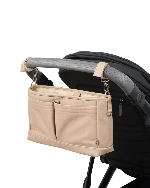 Oat – Dimple Vegan Leather Stroller Organiser/Pram Caddy | Oioi